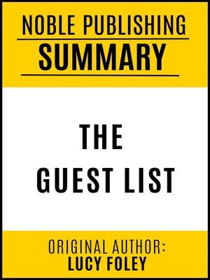 cover image of Summary of The Guest List